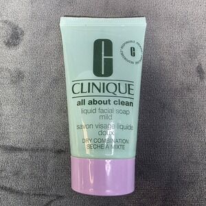 Clinique All About Clean Liquid Facial Soap Mild Dry Combination 1oz 30ml Travel
